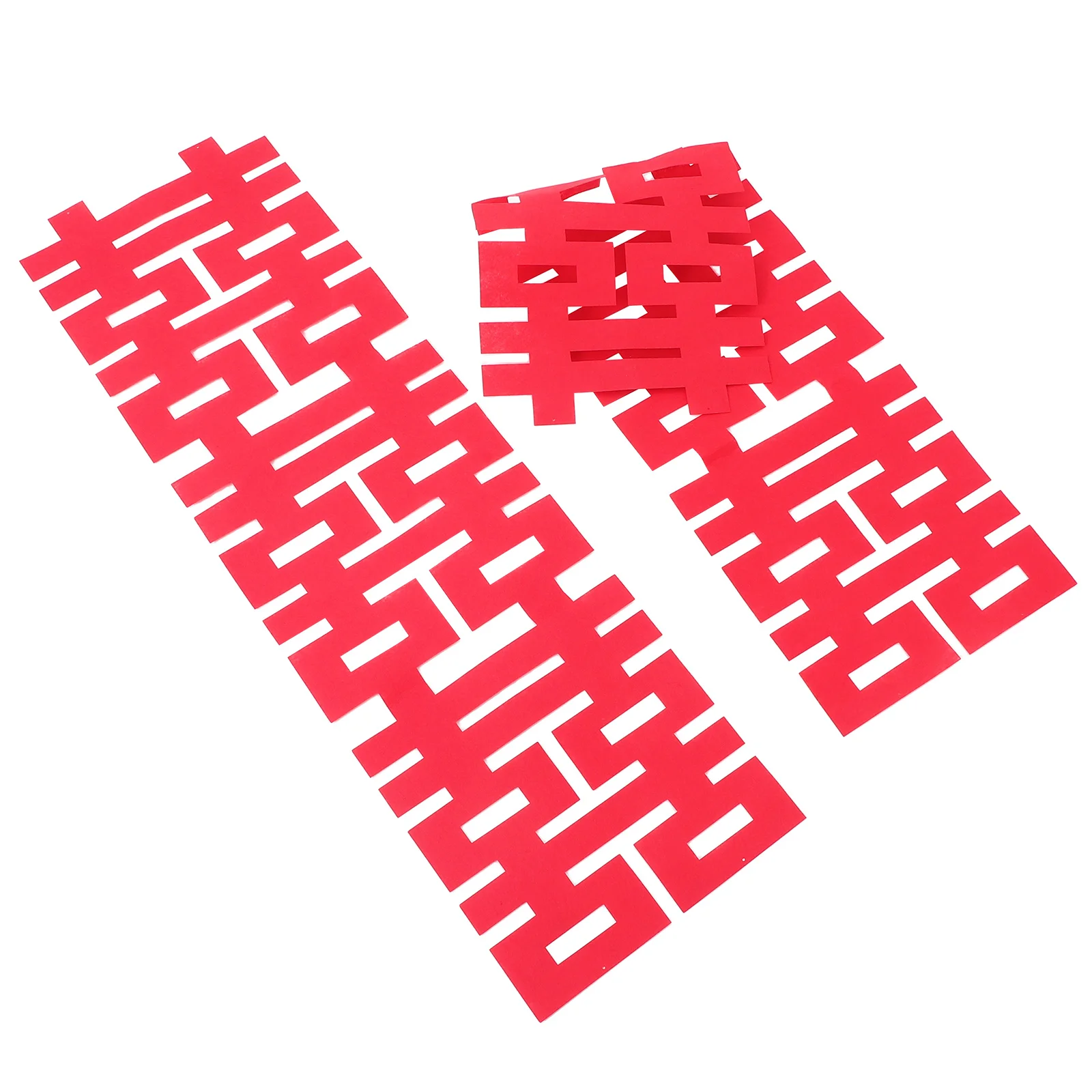 

Felt Xi Character Wedding Decoration Strip Red Banner Photo Prop Backdrop Wall Hanging Door Window Traditional Chinese Party