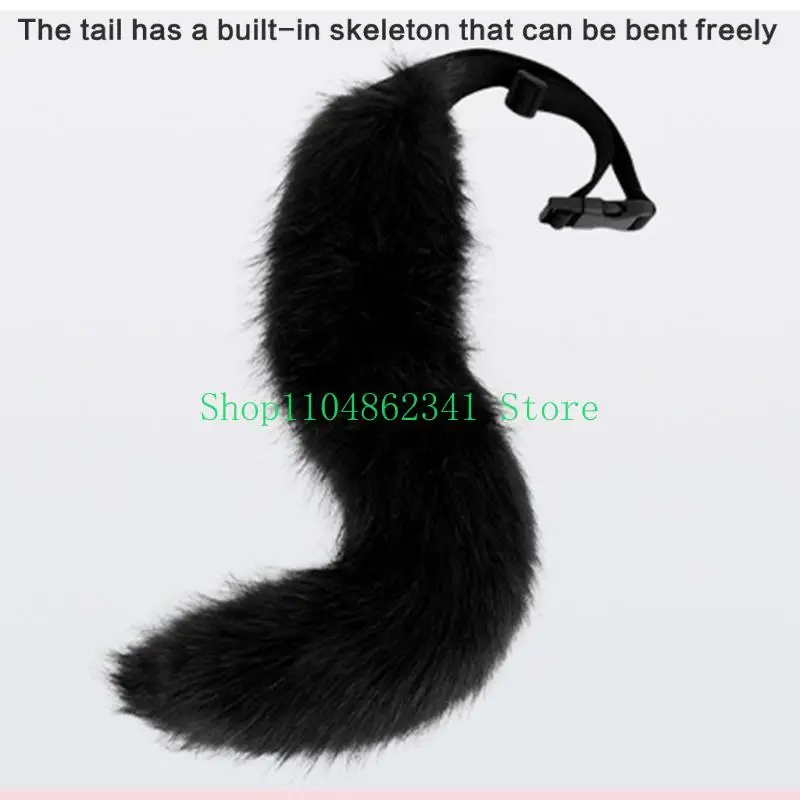 5asd Cáo đuôi Động vật sang trọng Furry Paws Găng tay cho Cosplay Halloween ăn mặc