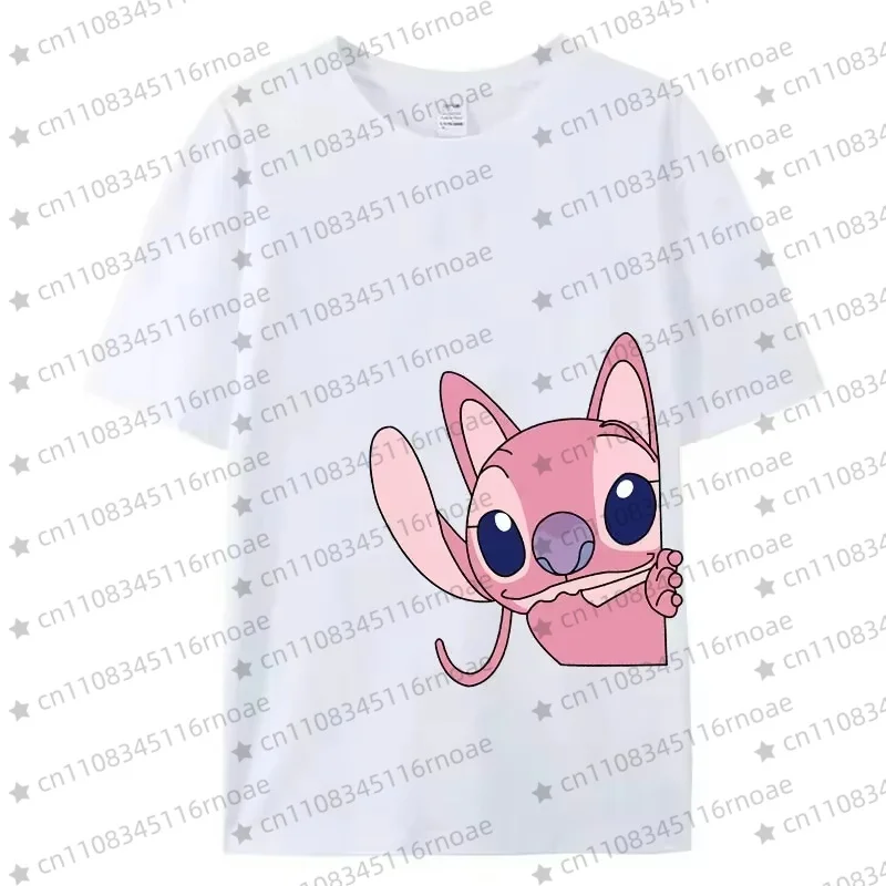 تي شيرت جديد عالي الجودة من قطن ديزني كاجوال ومريح للجنسين، تي شيرت رياضي كاجوال برقبة دائرية وأكمام قصيرة