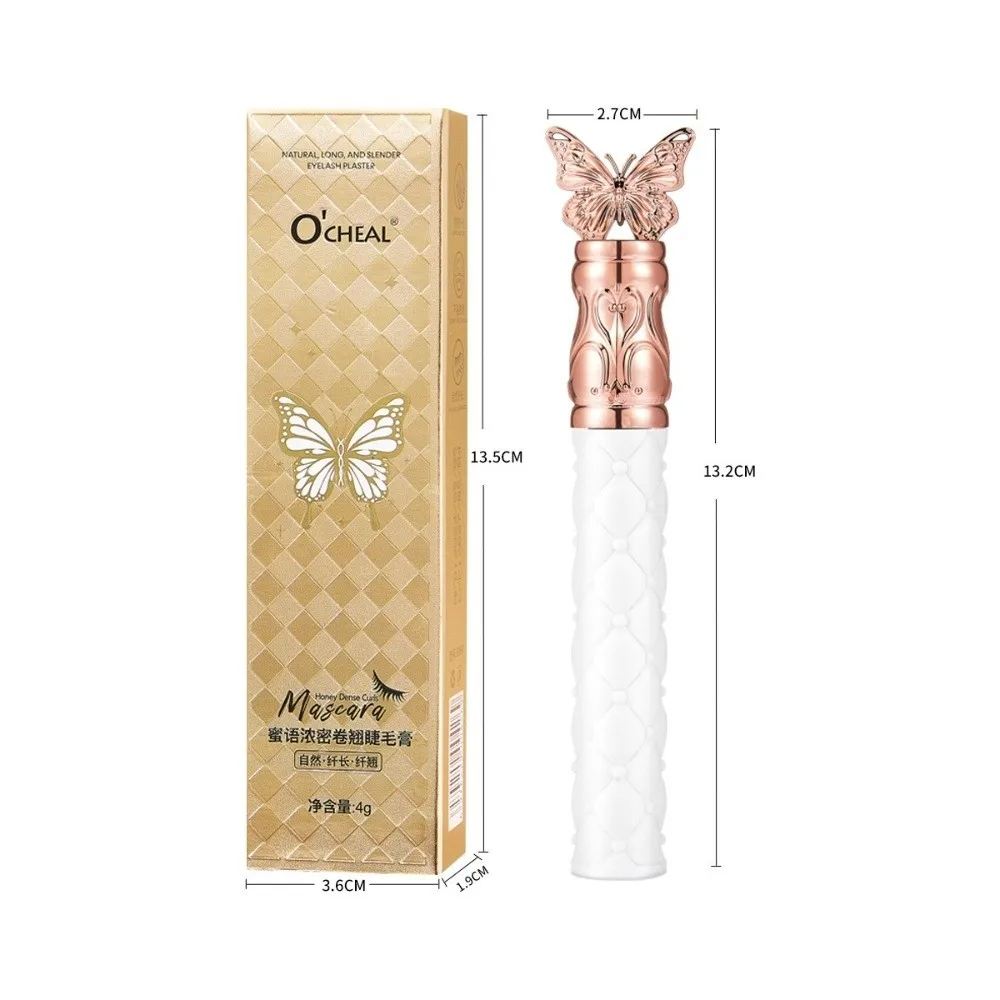 Long Lasting Black Mascara Waterproof ​​Smudge-Proof​​ Curling Mascara Quick Drying Sweat-proof Eye Beauty Tool for Women