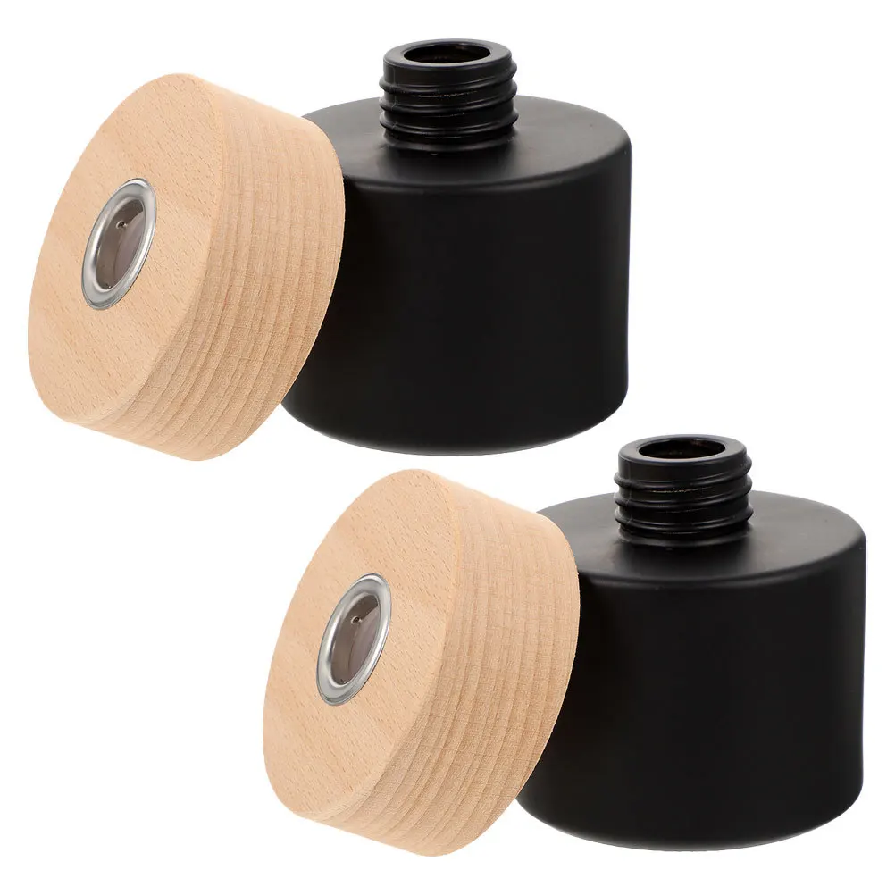 

2Pcs Cylindrical Diffuser Bottles Elegant Flameless Essential Oil Diffuser Room Fragrance Refillable Aroma Bottle