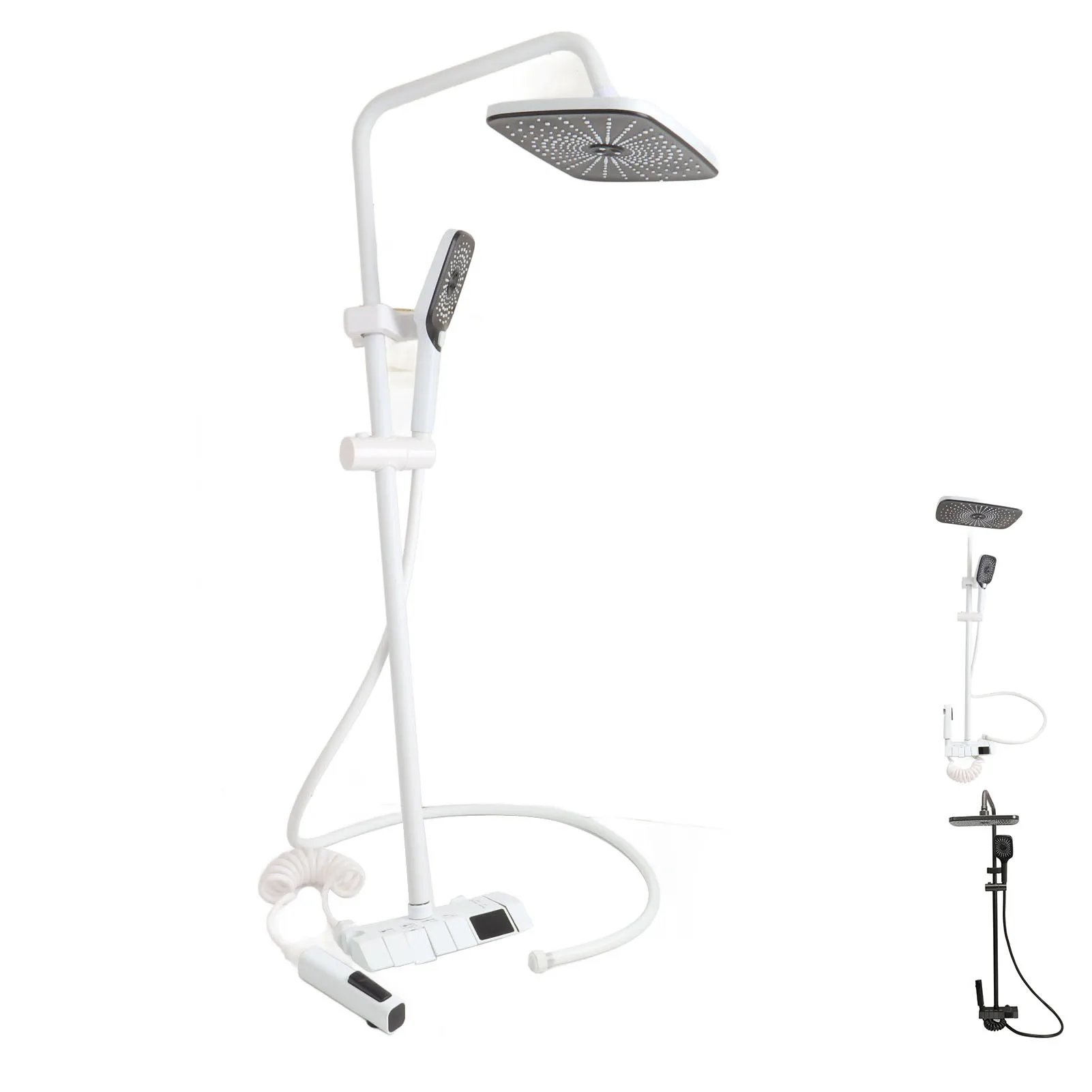 

Насадка для душа с дождевой насадкой для ванной комнаты, набор насадок для тропического душа NPT 1/2, удобная кнопка с ручным распылителем, комбинированная