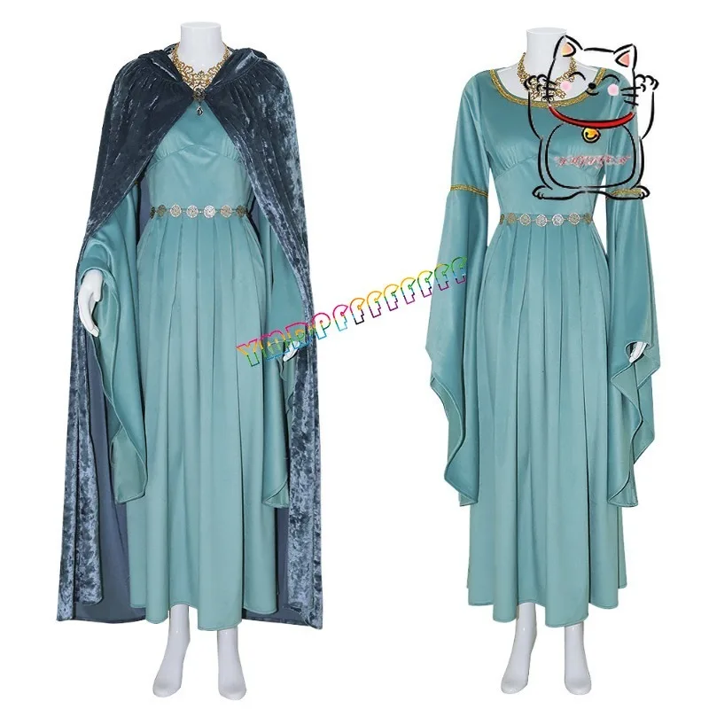 الجدة التلفزيون أروين الجنية الأزرق الأميرة الملكة فستان عباءة تأثيري حلي هالوين تمويه كرنفال حفلة هدية ملابس نسائية الساخن #2