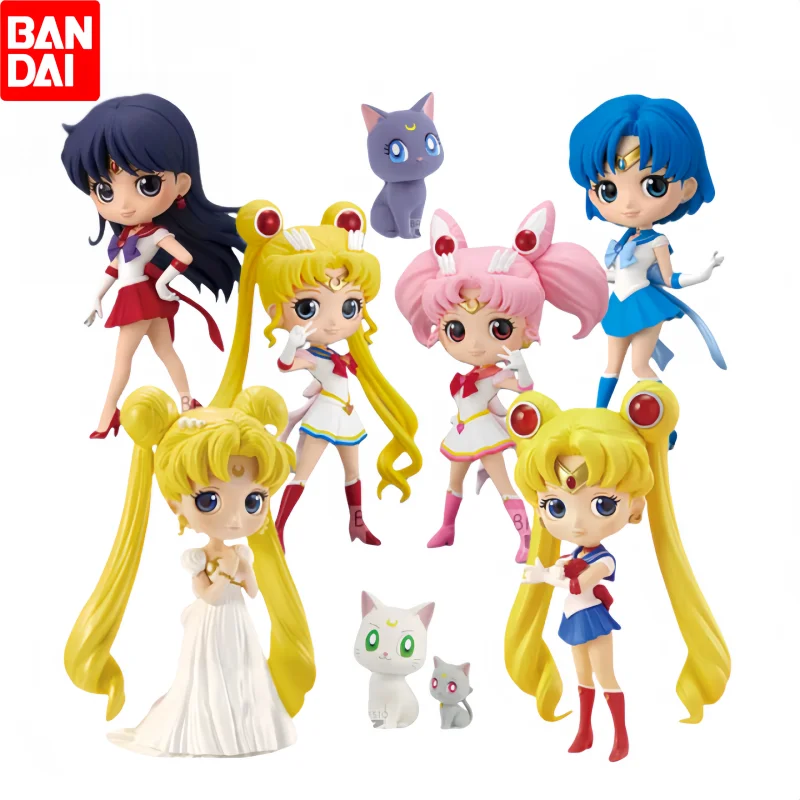 Neue Bandai Figuarts Qposket Spielzeug Sailor Moon Cosmos Tsukino Usagi Eternal Sailor Moon Anime Action-figuren Modell Sammlung Geschenk