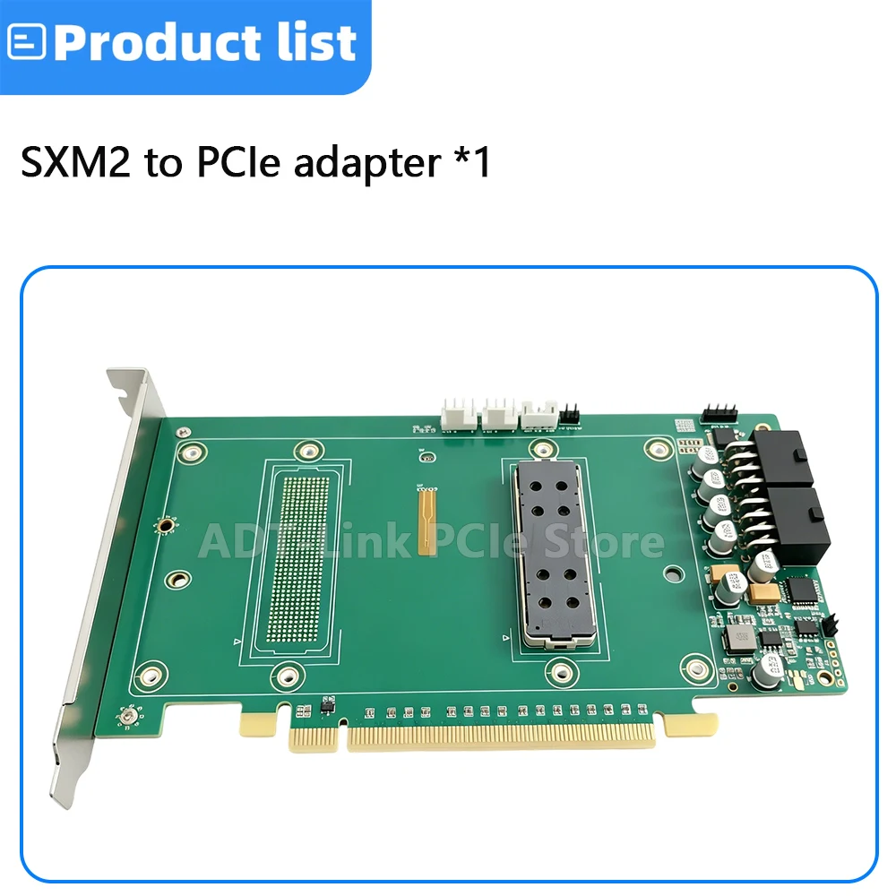 SXM2 to PCIe x16 Adapter Board For NVIDIA Tesla V100 16GB 32GB