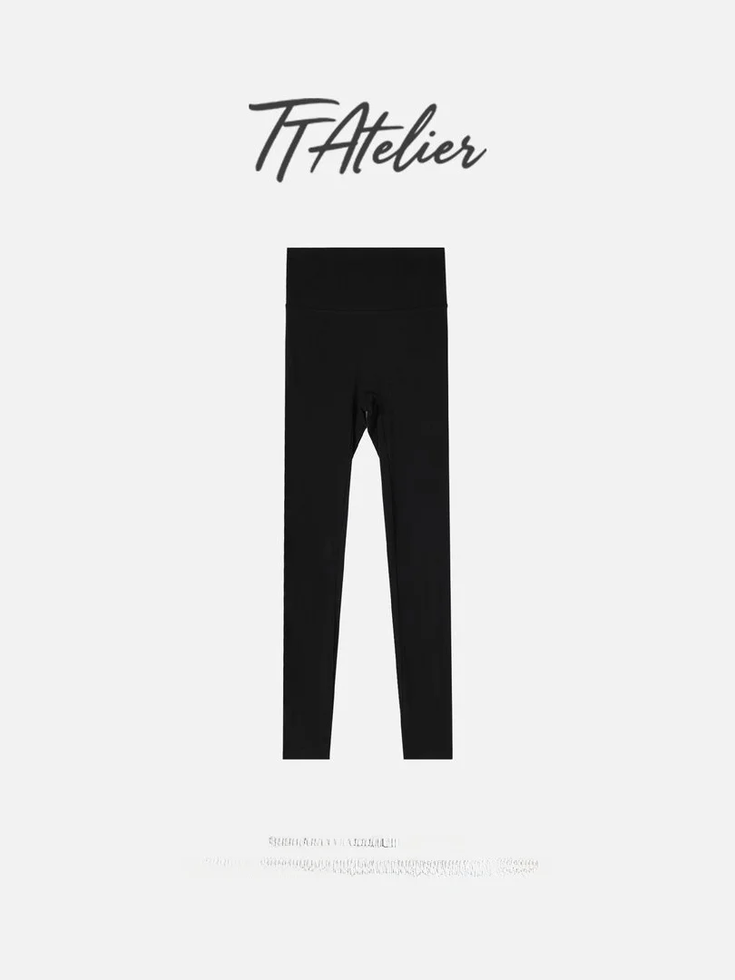 

High Waist Yoga Pants Women's Pred Rubber Boting Pants Slimming Hip Lifting Casual Straight Leg Cotton Blend