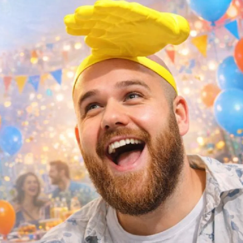 Funny Yellow Hand High Five Headband Creative Prank Props Big Slap Hat Crazy Party Hairband Cosplay Gag Gifts Novelty Chapeau