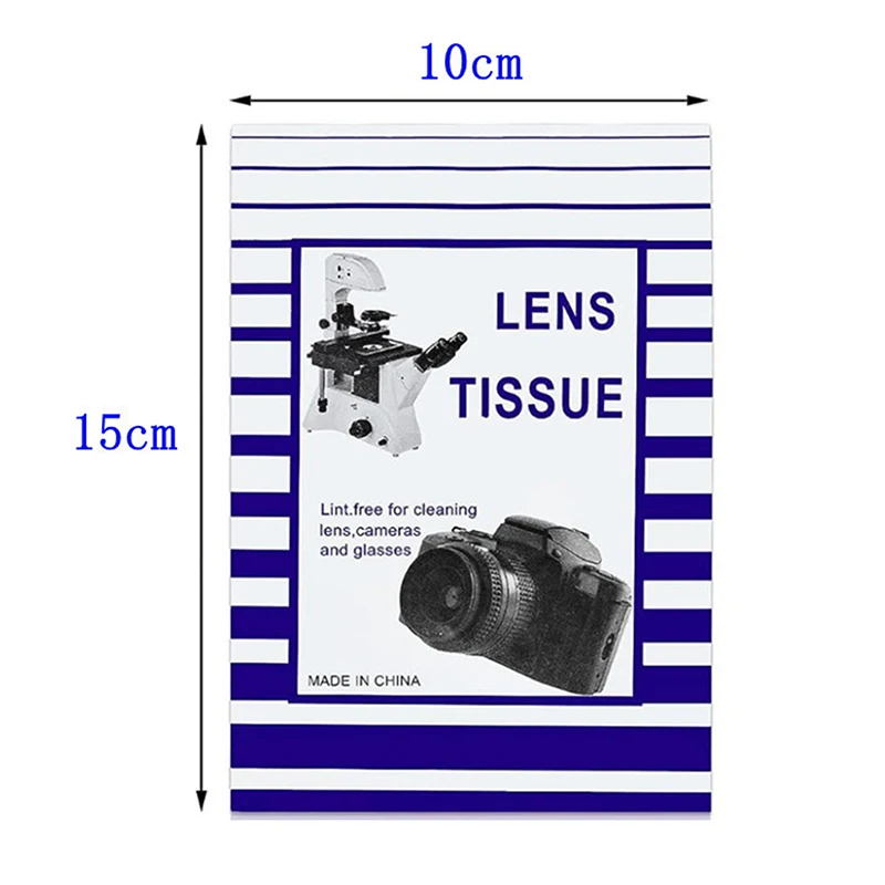 50 Pcs / Lens Paper 10 * 15cm Large Lens Wiping Paper Single Mirror Microscope COD