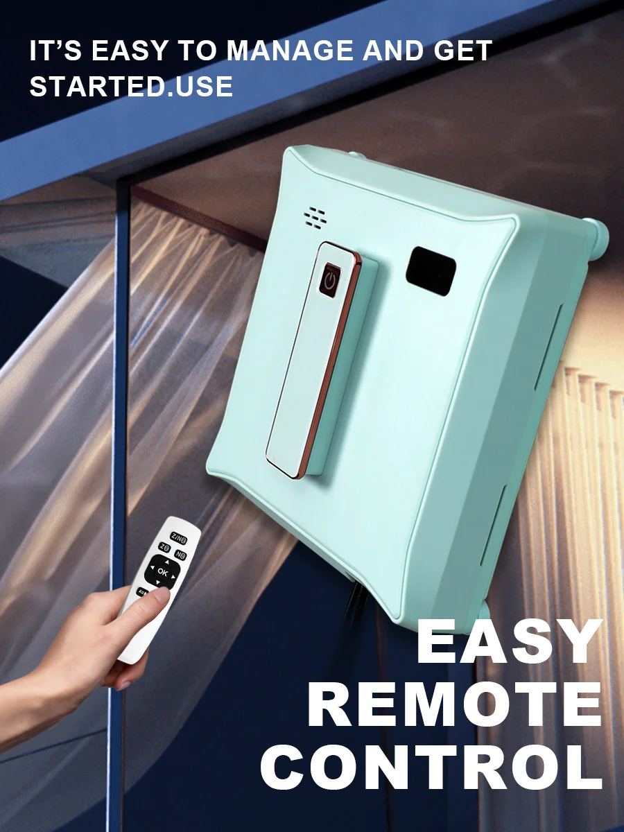 نافذة منزلية رذاذ الماء التلقائي جهاز آلي لتنظيف الأتربة التحكم عن بعد نافذة كهربائية ممسحة ممسحة الزجاج المنزلية