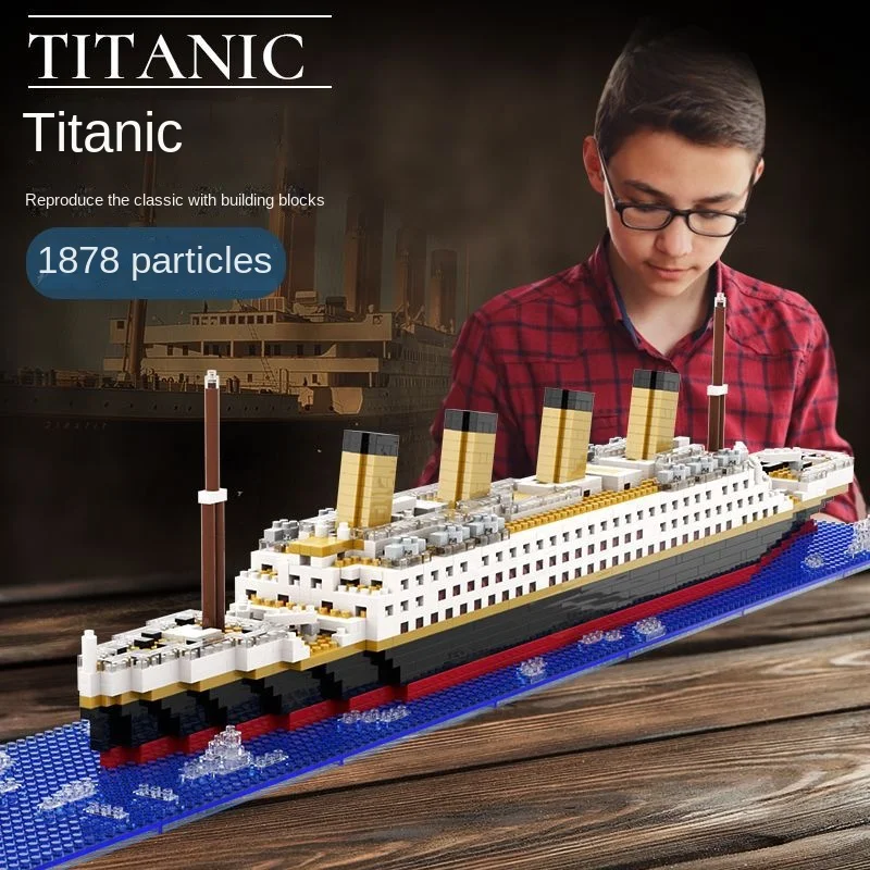 1878ピース-タイタニック号モデル-クルーズ船-ビルディングブロック-moc-ボートブリック-コレクション-diy-組み立ておもちゃ-子供向けギフト