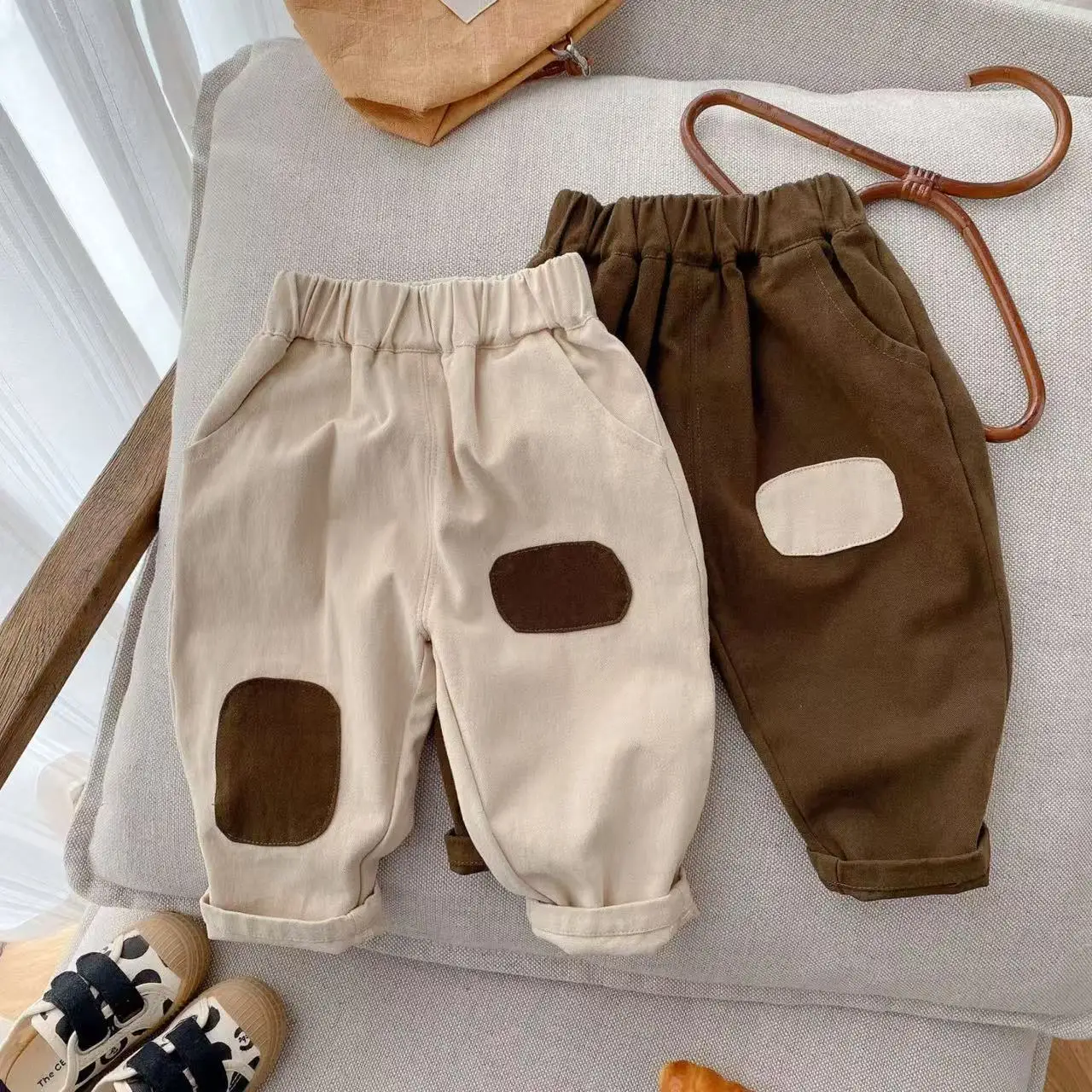 Spring and Autumn Children's Casual Pants Thin Style Boys and Girls' Cotton Loose Pants Korean Kids trousers