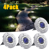 Solar Ground Lights​​ 4/2/1Pack Outdoor Waterproof，8/20LED In-Ground Landscape Lighting for Garden Pathway Yard Driveway Decor