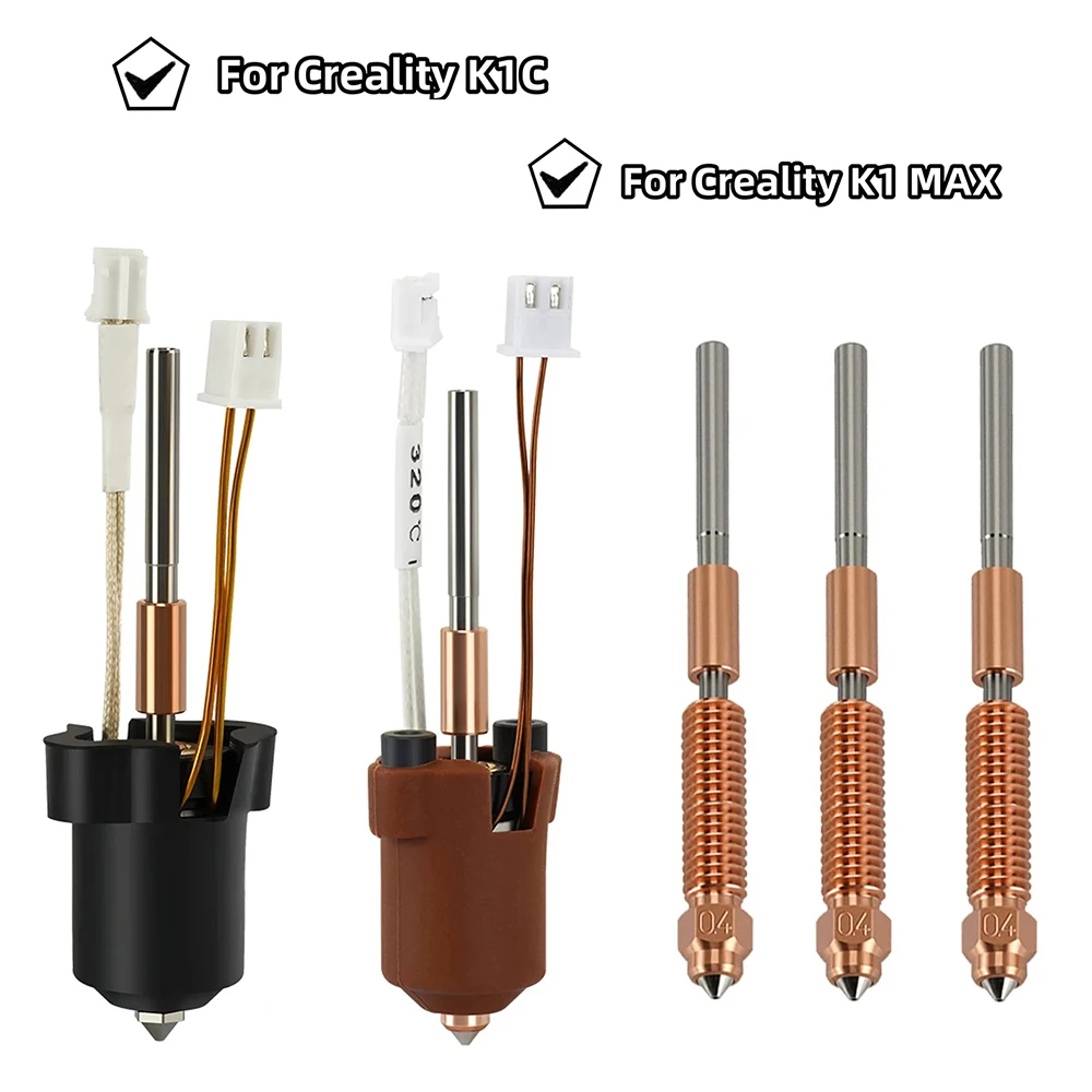 

For Creality K1C/K1 Max hotend kit Quick Swap Ceramic Heating Block High Flow Printing 3d printer parts for K1 K1C 3d printer