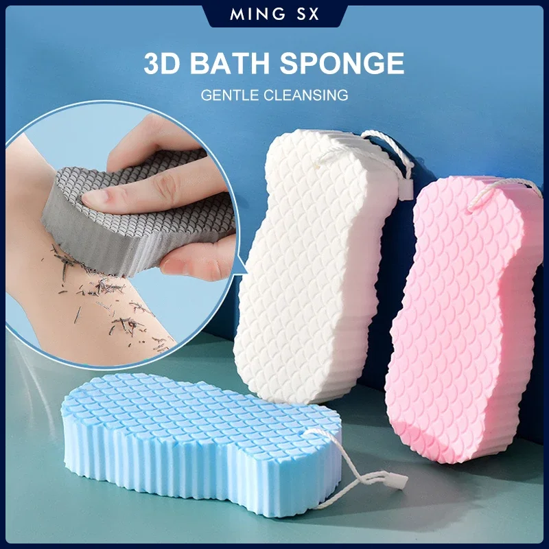 Soft Bath Sponge Brush Exfoliating Dead Skin Sponge For Kids Massager Cleaning Shower Brushes Peeling Fish Scale Sponge Rub image 3