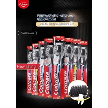 Colgate 미세모 숯 잇몸 보호 부드러운 헤어 칫솔, 성인용 미끄럼 방지 핸들, 치아 갭 딥 클리닝 Best5 Colgate 미세모 숯 잇몸 보호 부드러운 헤어 칫솔, 성인용 미끄럼 방지 핸들, 치아 갭 딥 클리닝 Best5