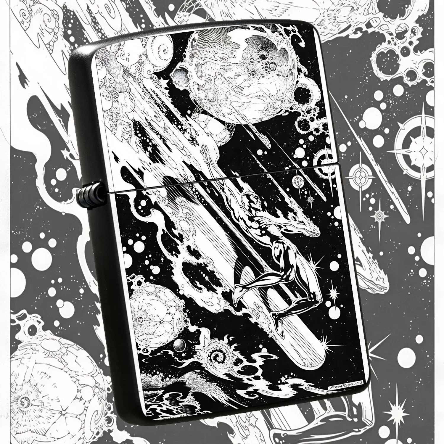 P.Craig Russell Classic Cosmic Adventure Art Printed Lighter, Retro Comic Style Space Fantasy Themed Portable Ignition Accessory, Ideal For Daily Multi-Scene Use, Unique Creative Collectible Gift For Comic Fans Interesting And Humorous Ligh