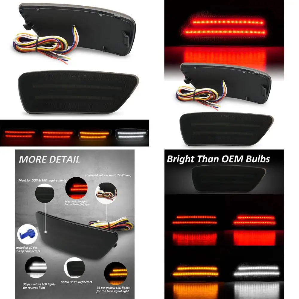 ضوء عاكس للمصد الخلفي 4 في 1 لسيارة جيب جراند شيروكي، كومباس، باتريوت، ودودج جورني (2011-2021) - يعمل على تشغيل، B