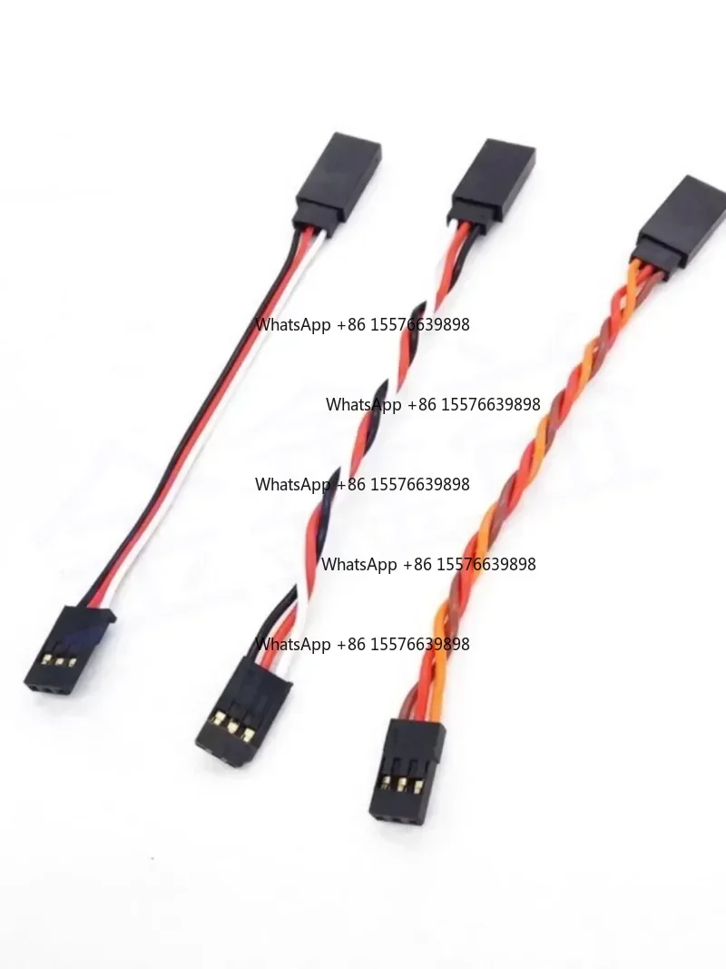 10pcs/lot Male To Female 22# 22AWG 60Cores Futaba JR Servos Extension Cables Twisted for RC Airplane Model 75mm-1000mm