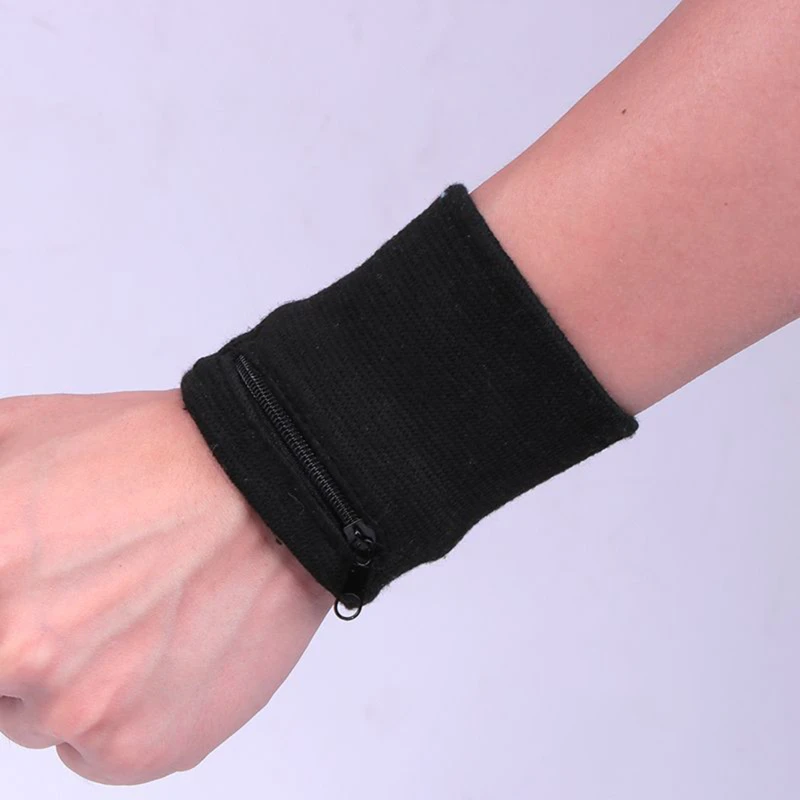 Sports Wristband with Zipper Pouch Running Sports Arm Band Bag For MP3 Key Card Storage Bag Basketball Sweatbands Wristband Bags