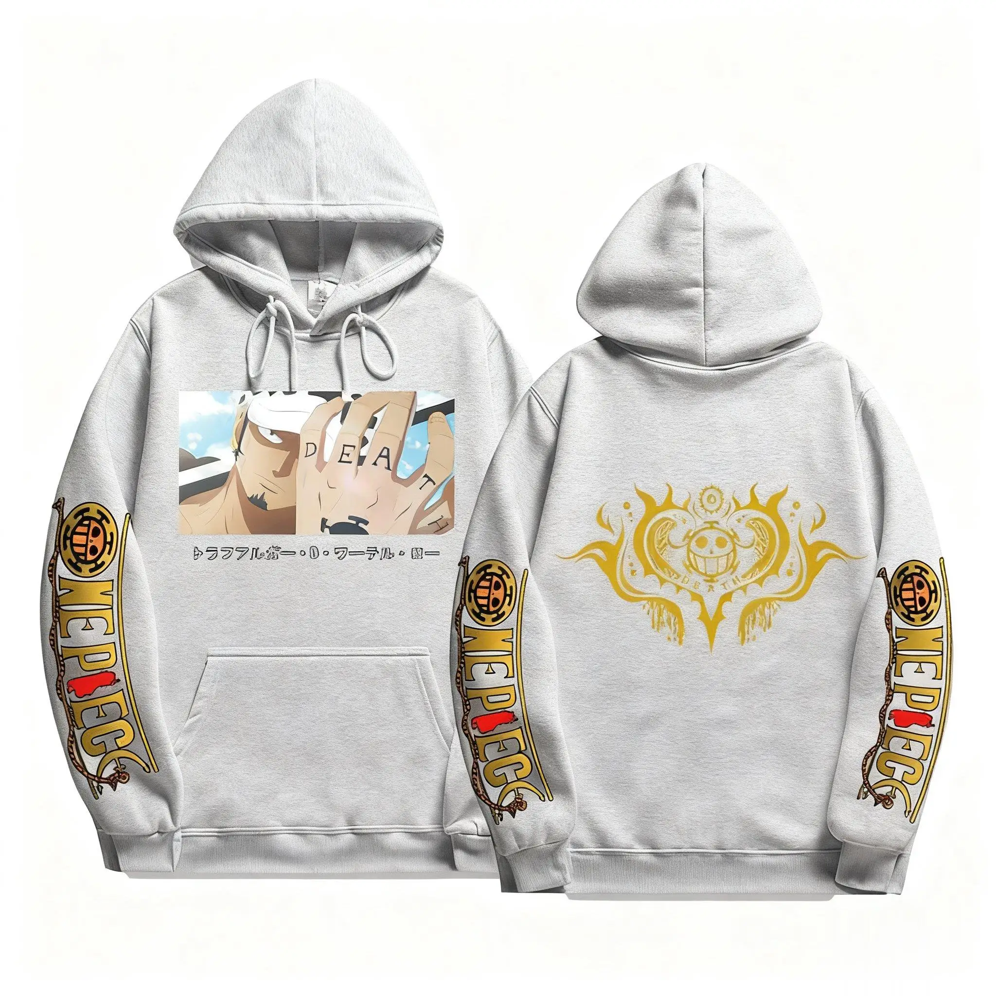 Felpa con cappuccio con stampa Anime One Piece Giacca casual Cosplay 2026 Autunno Inverno Nuove donne degli uomini Streetwear Pullover in cotone unisex