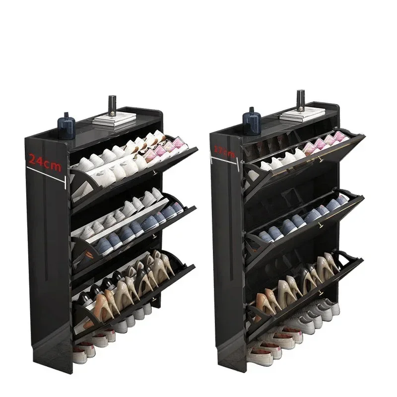 

High-end ultra-thin shoe cabinet, modern simple and fashionable door tipping bucket screen shoe cabinet