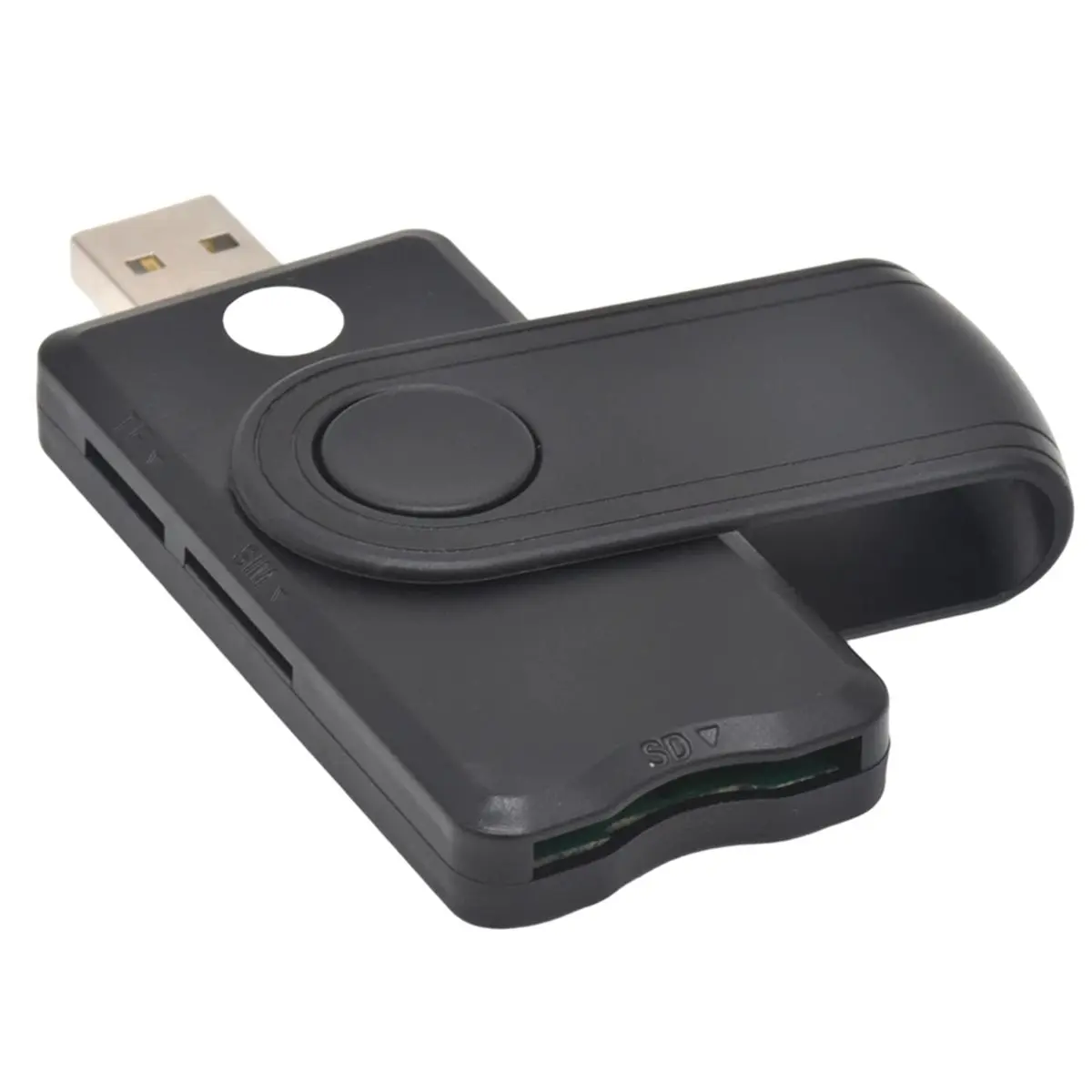 Promotion For 7 8 10 Linux OS, USB SIM Smart Card Reader for Bank Card IC / ID EMV SD TF MMC Card Reader USB- ISO 7816