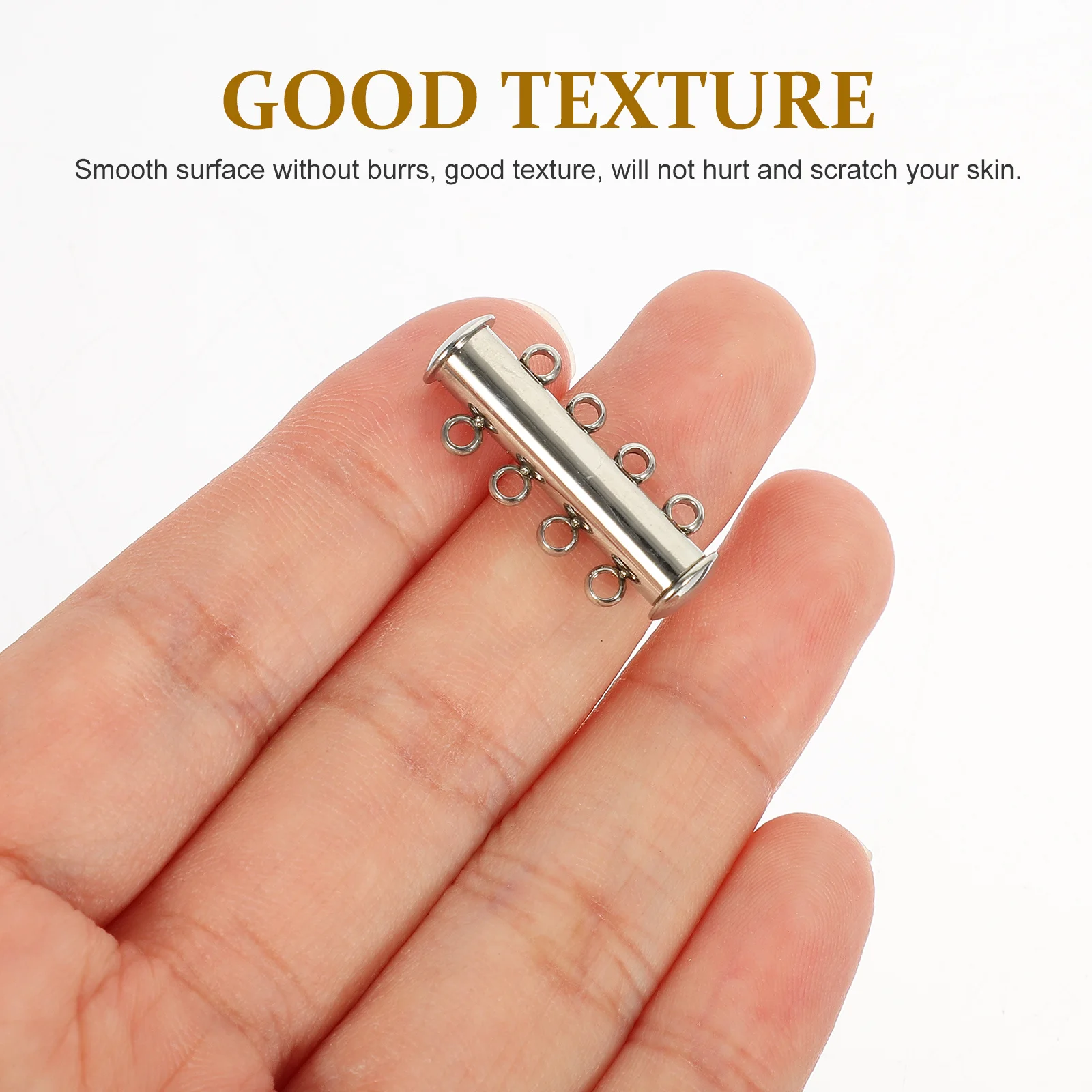 

3pcs Metal Clasp Pearl Bracelet Durable Smooth Jewelry Connector For Necklace Sweater Chain Anklet Making Necklace Layering