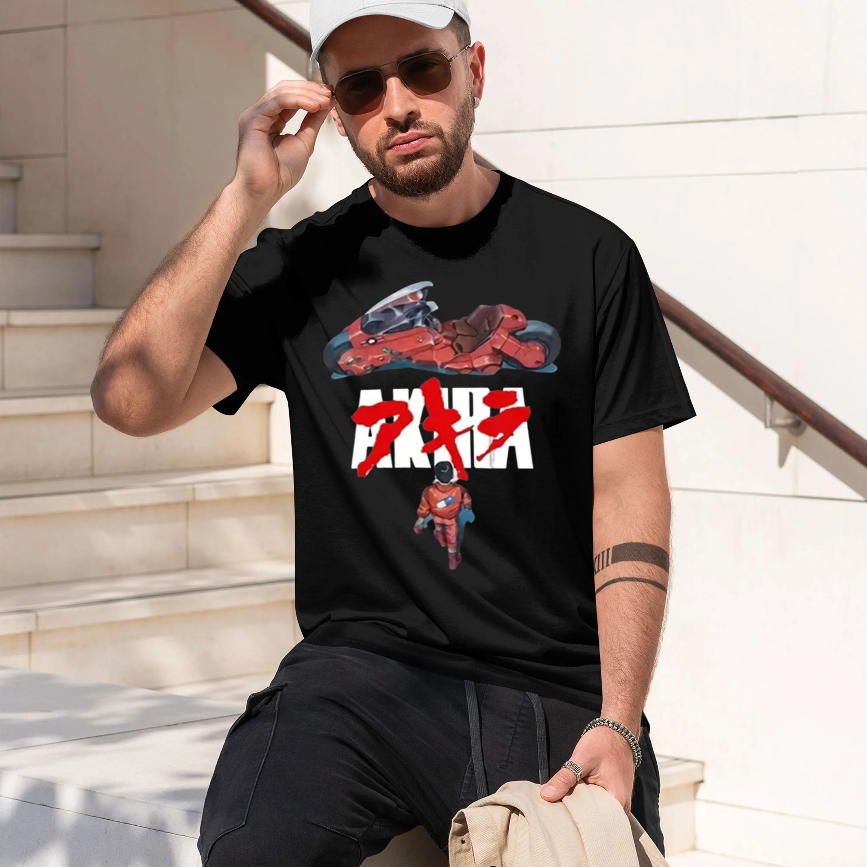 Camiseta de estilo anime para hombre, diseño de motocicleta y personaje de Akira, ropa informal de verano para fanáticos del anime y regalo para el nuevo modelo 2026