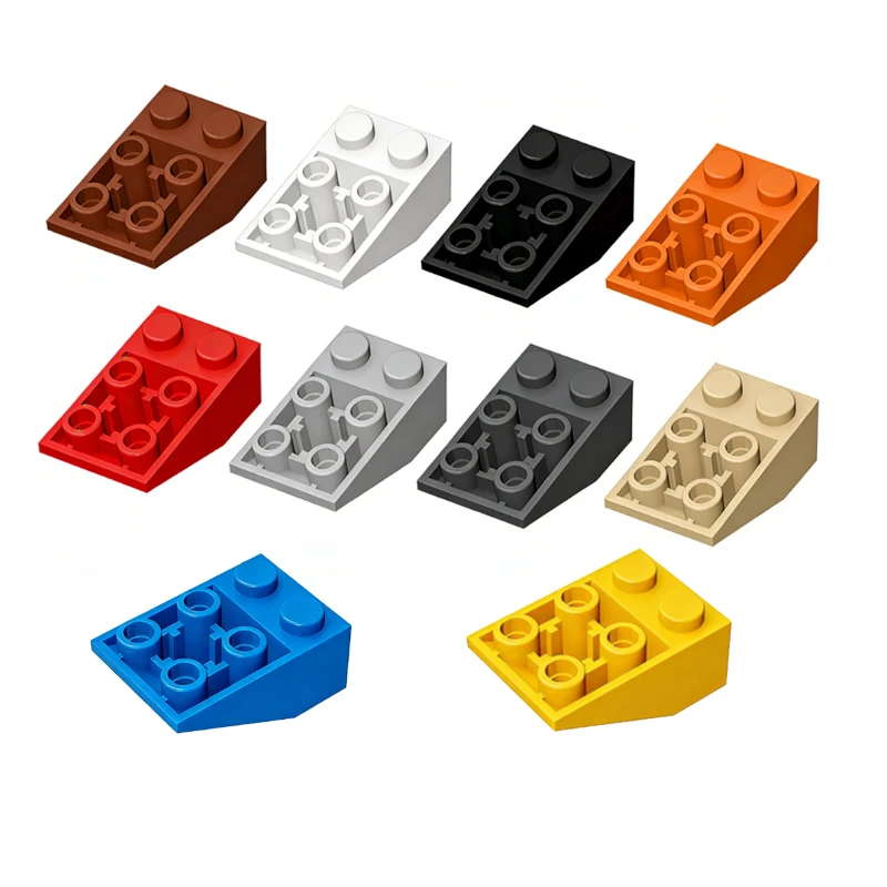 55pcs MOC compatible building blocks 3747 small particle blocks 2x3 slope surface reverse creative DIY children's toys