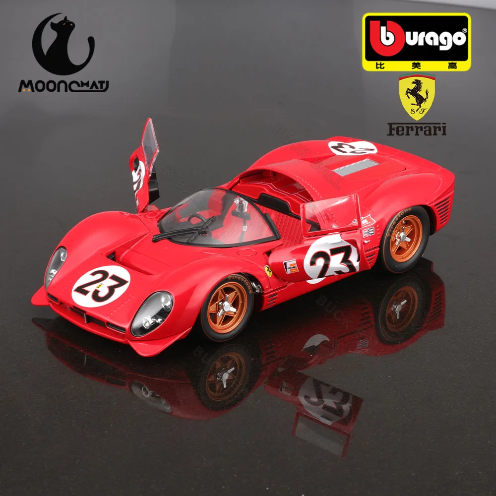 New Bburago 1:24 Ferrari 330 P4 DAYTONA 1967 Ferrari 24h Le Mans Classic Supercar Die Cast Sports Car Alloy Retro Style Model