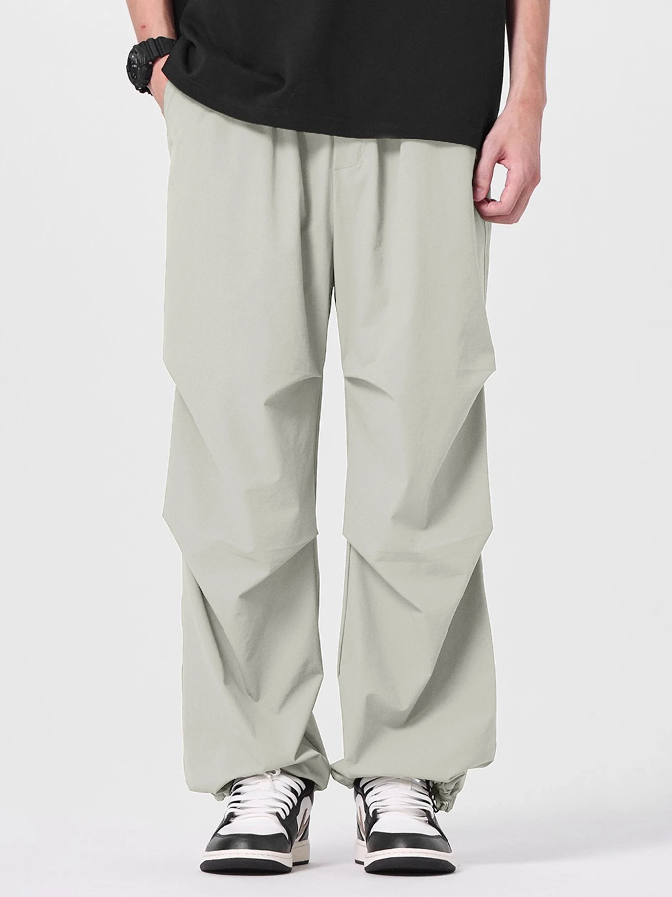 

Men's Trendy Baggy Pants - Elastic Waist, Quick-Dry & Oversized, Multi-Color Edgy for Street Fashion, Casual Wear & Travel