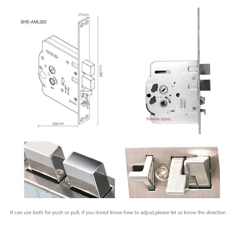 Mortise for samsung lock SHS-p718/p728/p738/739/719/R80/607/609/H705 smart lock big/small mortise lock accessory