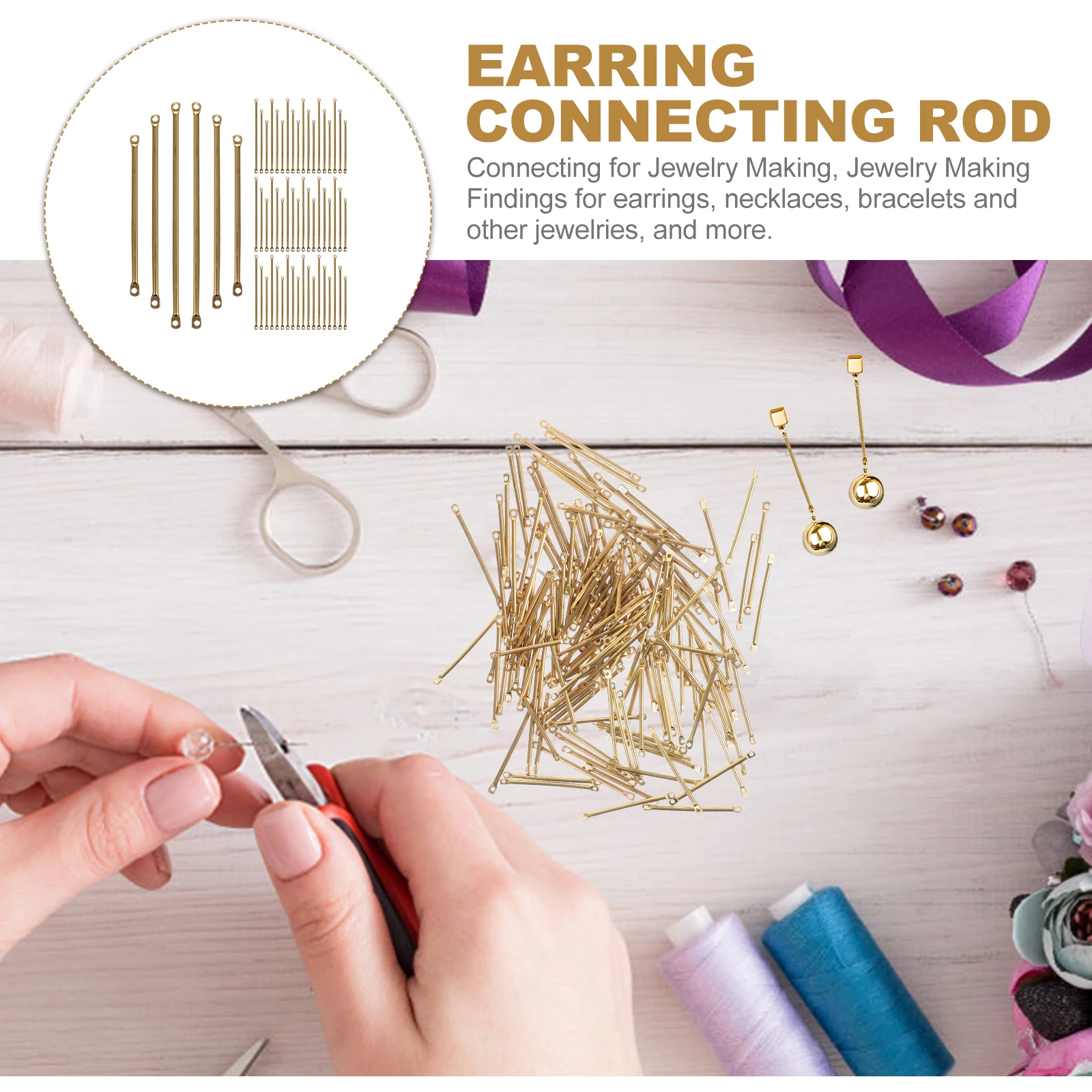 

150pcs Jewelry Link Copper Material Practical Daily Replacement Connecting Earrings Necklaces Bracelets DIY Accessories