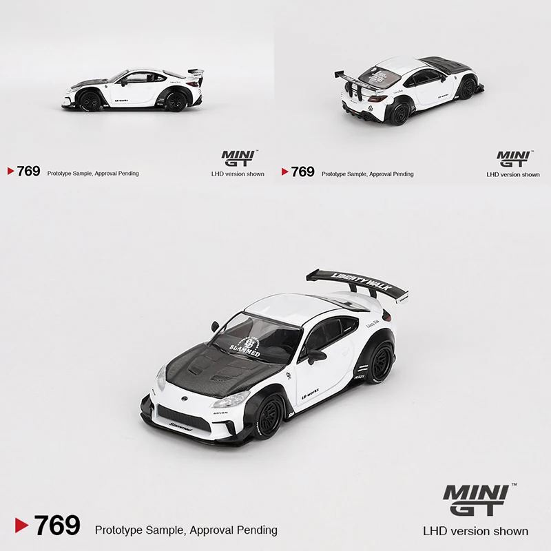 MINIGT 1/64 Toyota GR86 LBNation White MGT00769-MJ Car Alloy Toys Motor Vehicle Diecast Metal Model Kids Xmas Gift Toys for Boys