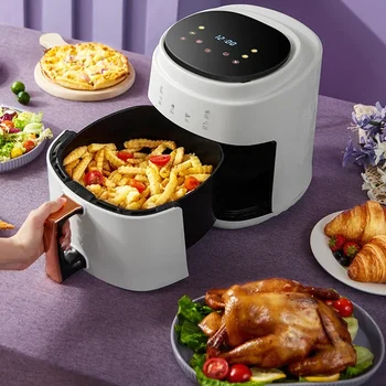 Image 900W 110V-220V Household 8L Air Fryer No Oil Electric Fryer with Gridiron Intelligent Touch Screen Oven for Whole Chicken