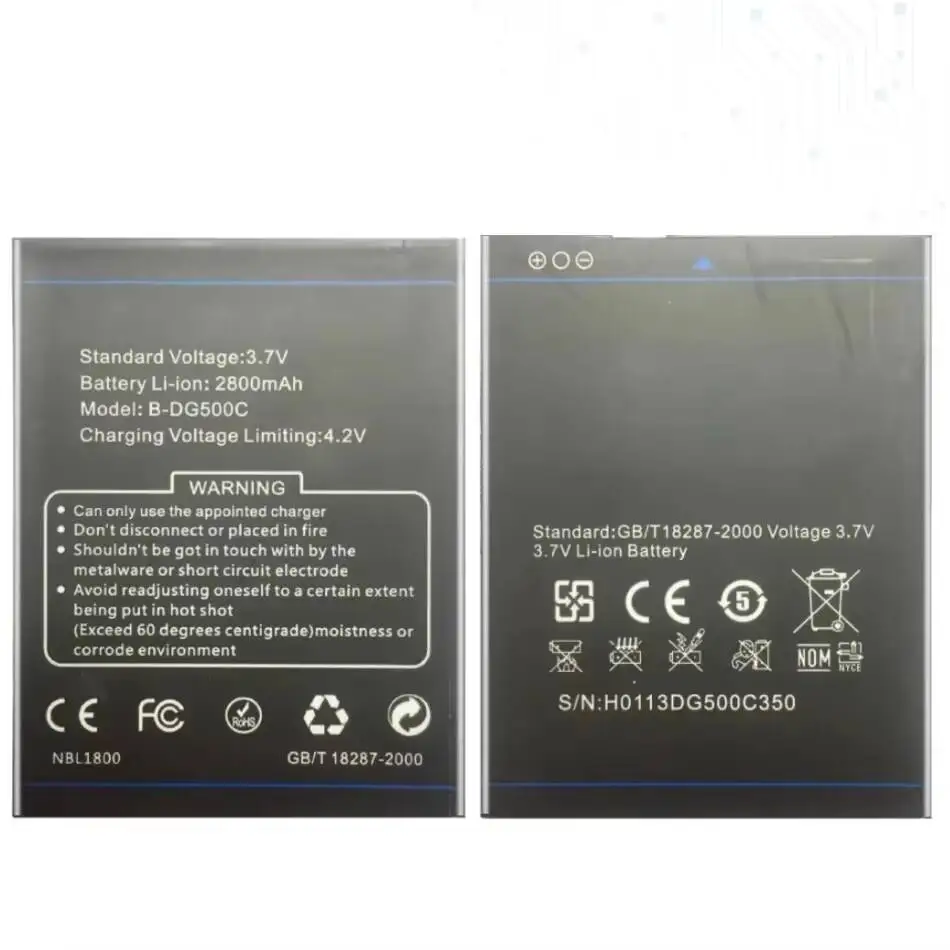 

Для Doogee DG500C DG500 B-DG500C Быстрая зарядка аккумулятора мобильного телефона 2800 мАч Длительная производительность