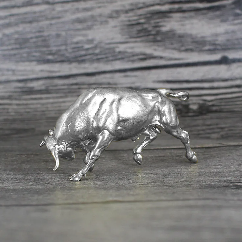 Brass White Copper Metal Handicrafts Brass Divine Cow Decorative Figurines Desk Accessories Living Room Decor Office Decoration