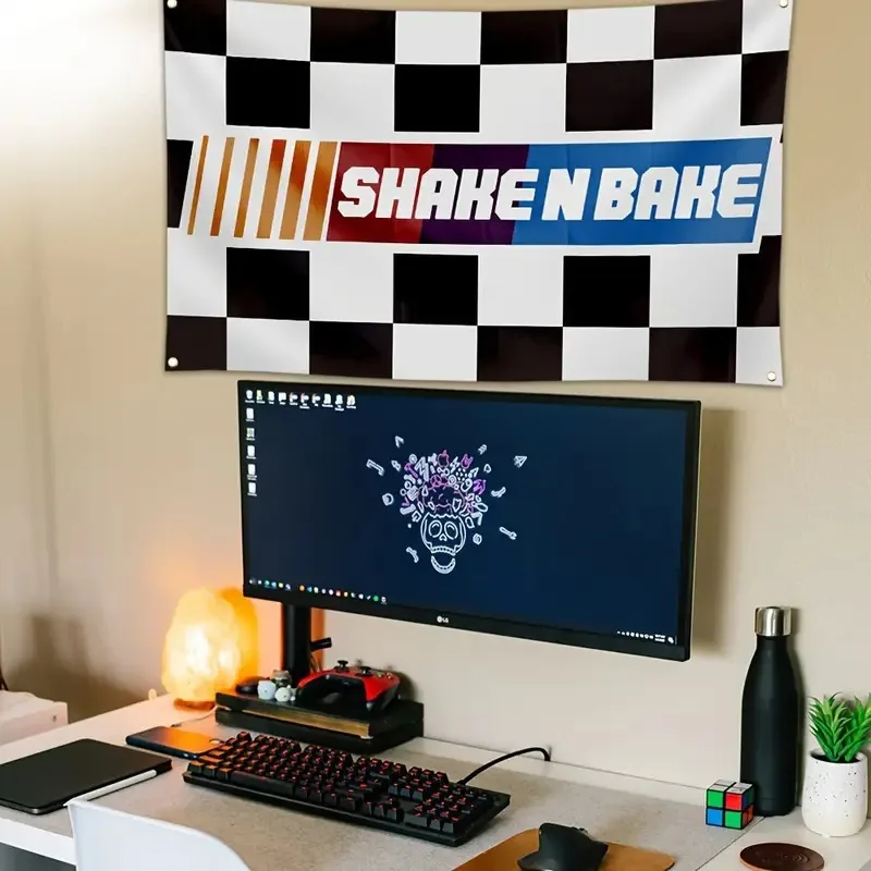 1PC Shake & Bake Polyester Flag, Versatile Decoration for Indoor & Outdoor Home, Party, Garden & Patio Use