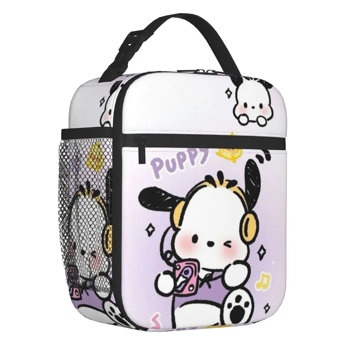 

Custom Fashion Pochacco Lunch Bag Thermal Cooler Cute Cartoon Insulated Lunch Boxes for Kids School