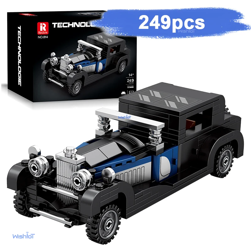 

814 City Technique Racing classic Vintage Car Speed Super Sport 249pcs Building Blocks Brick Super Racers Great Vehicles Toys