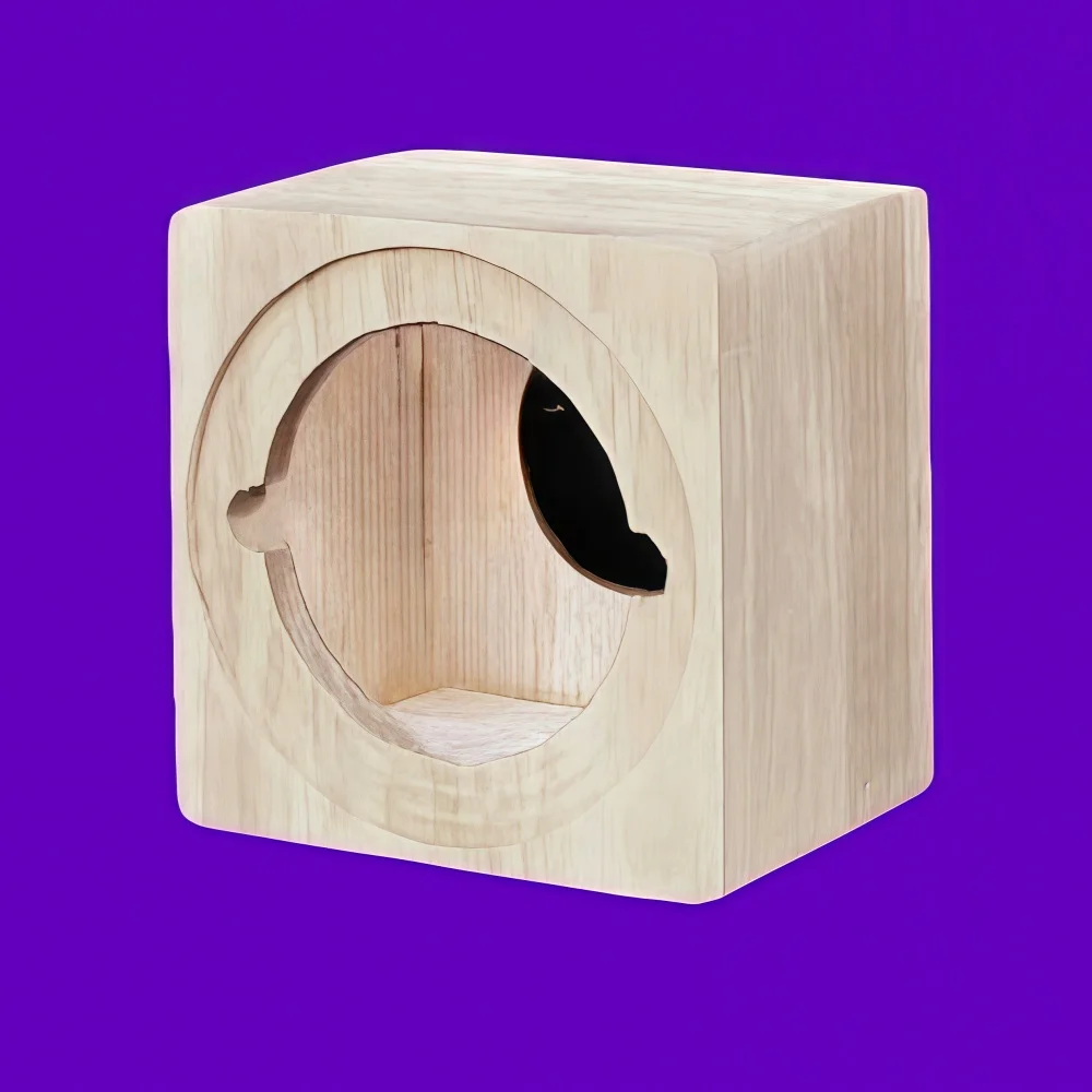4-inch Empty Tweeter Enclosure, 2Piece Speaker Box, Mini Desktop Computer Speaker Box, DIY Tweeter Speaker Wooden Housing