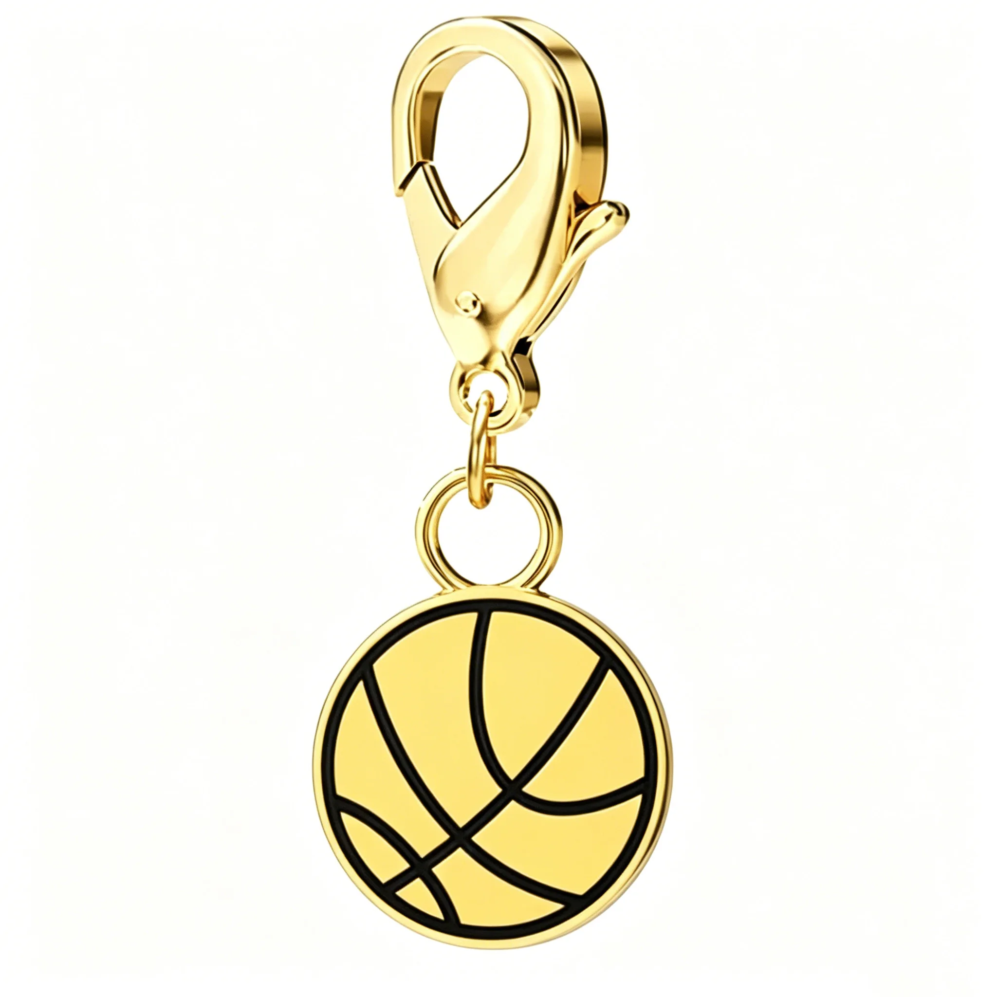 Kkjoy DIY Sportlicher Stil Armband-Anhänger Edelstahl Kleine Fußball Basketball Anhänger Schmuck Geschenke für Basketball- und Fußballfans – Detail 7