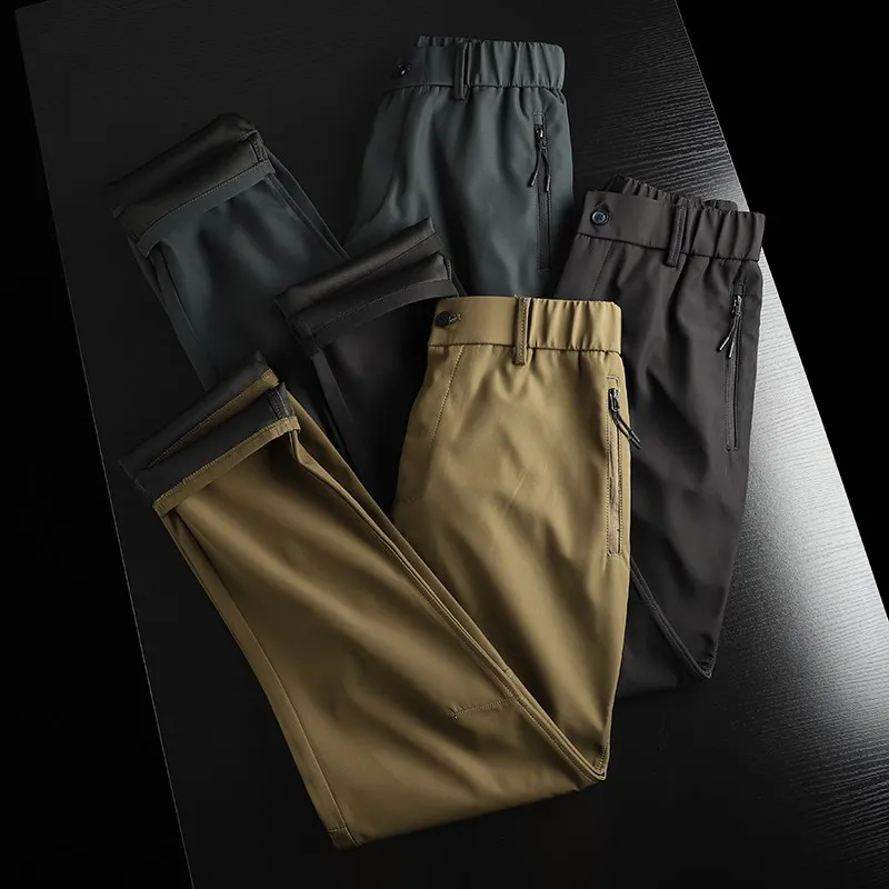 

Tech Waterproof Breathable Fabric 3D Tailoring Men's Outdoor Elastic Waist Straight Leg Sport Climbing Casual Pants