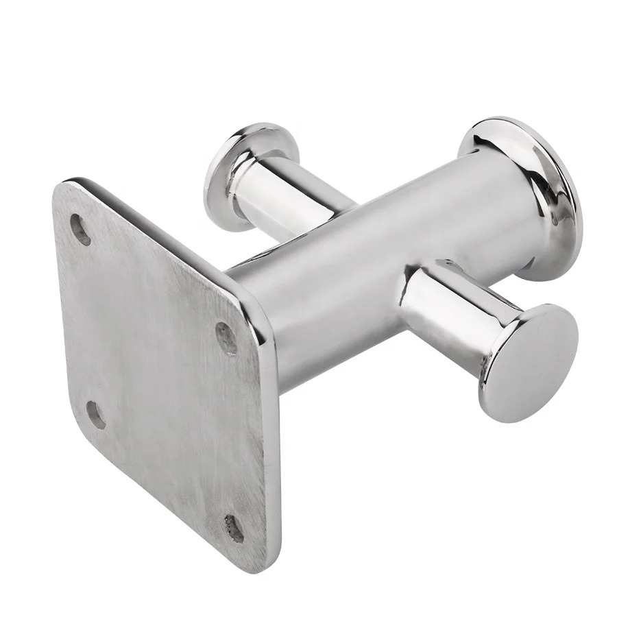 High quality marine hardware 316 stainless steel single cross mooring column, mirror polished, heavy duty marine