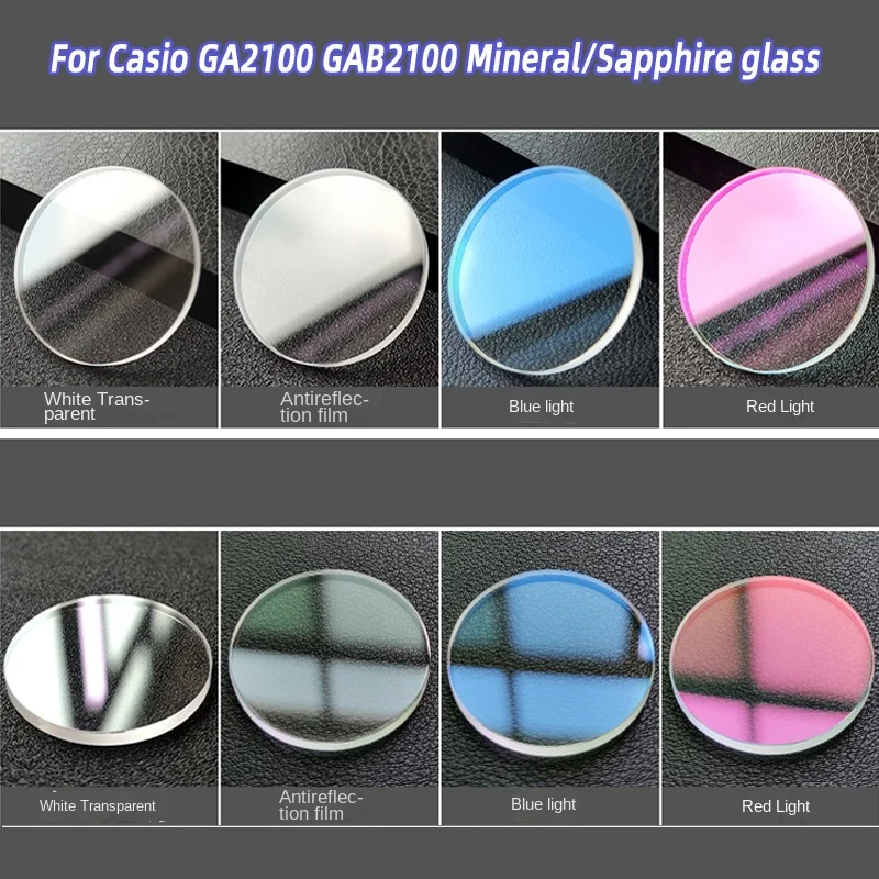 For Casio GA2100 GM2100 GA-2100 GA-B2100 Watch Mineral Flat glass Crystal Sapphire glass mask lens Men repair parts accessories