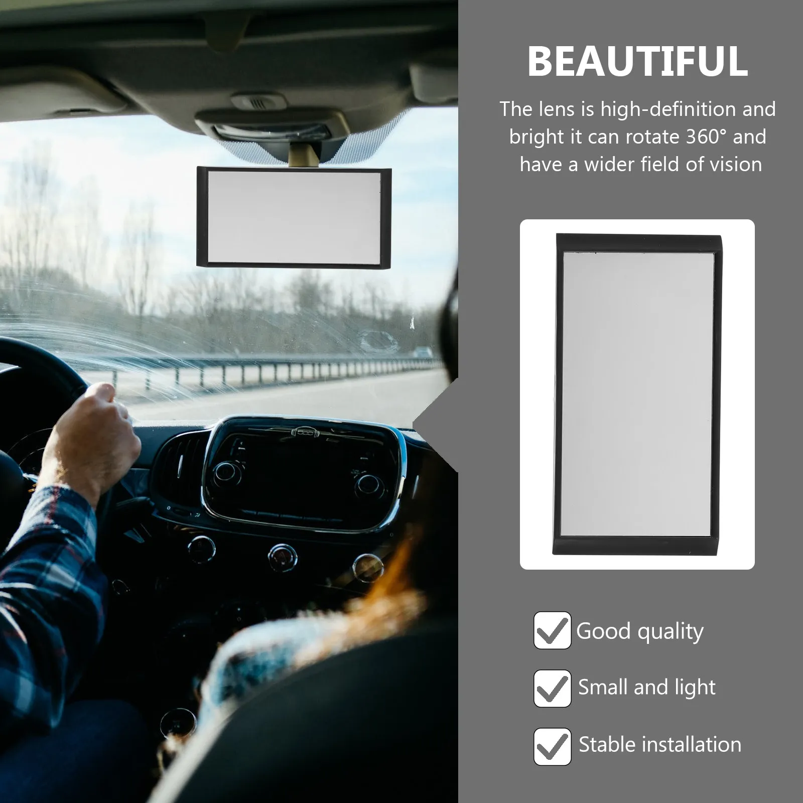 

2Pcs Baby Backseat Observation Mirror Car Interior Rearview Rotatable Infant Car Safety Mirror for Backseat Monitoring