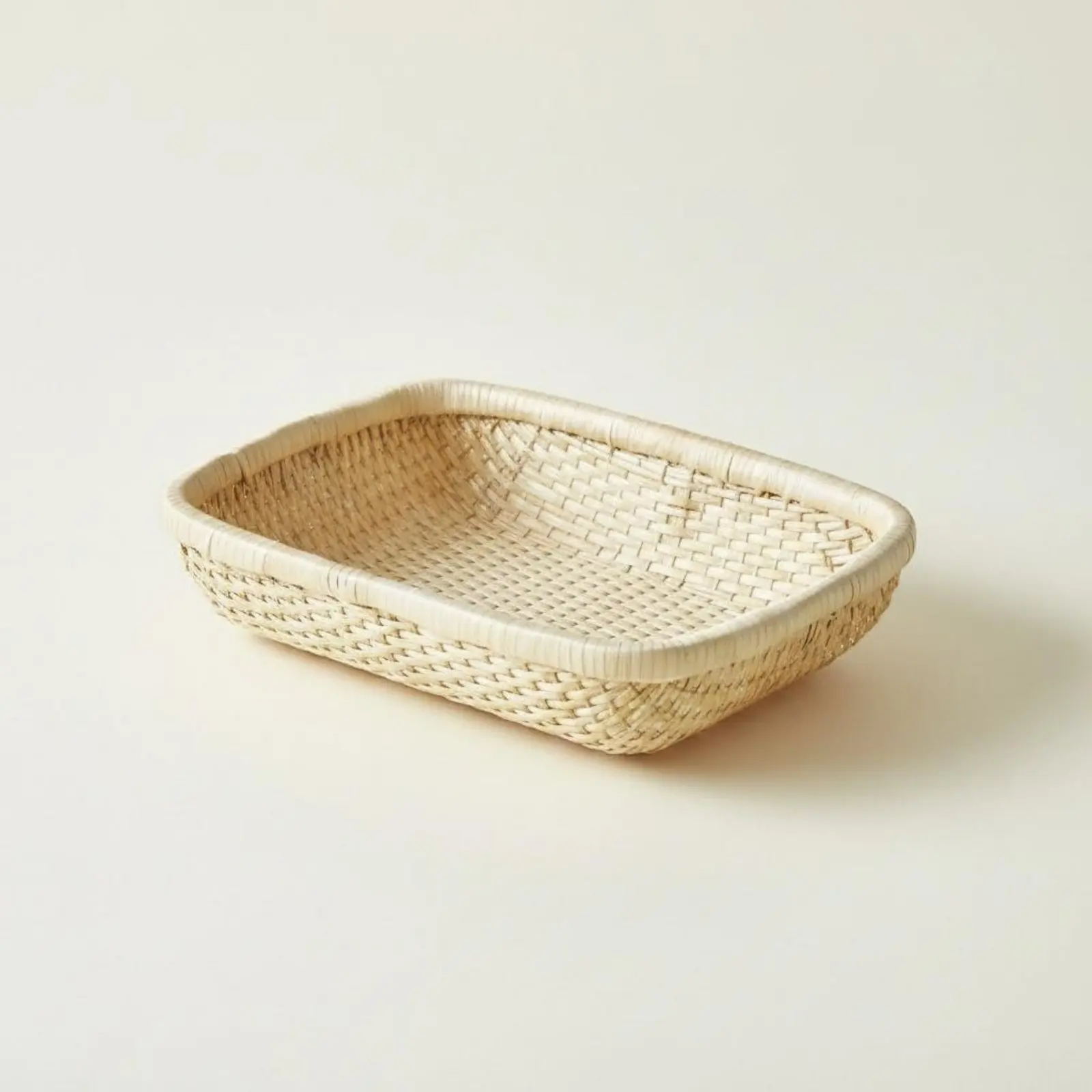 

Wicker Winnowing Basket Versatile Wicker Serving Basket Household Storage Sturdy for Restaurant, Market