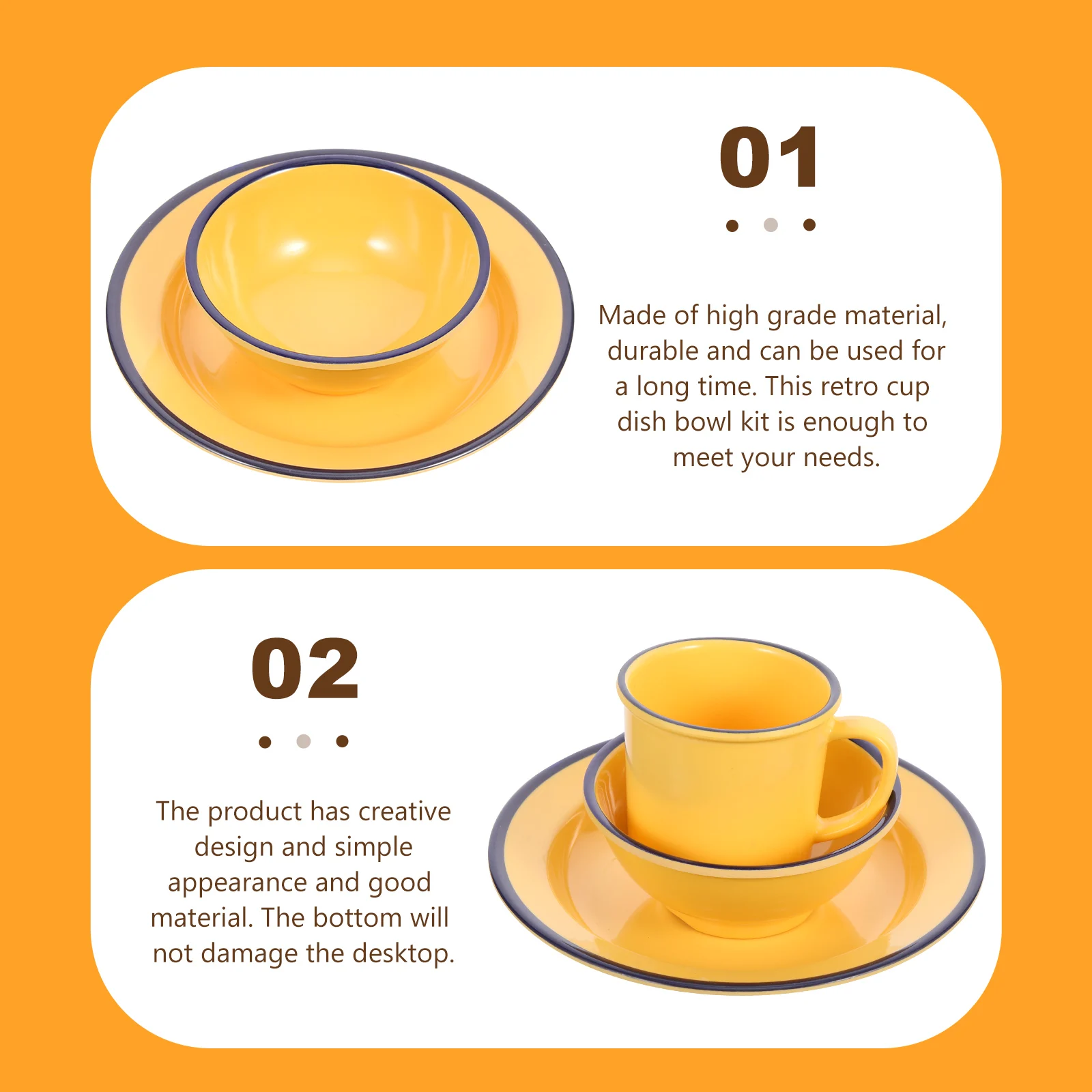 

Dish Cup Set High grade Creative Simple Practical Kitchen Use Plates Bowls Sets Household Drinking Rustic