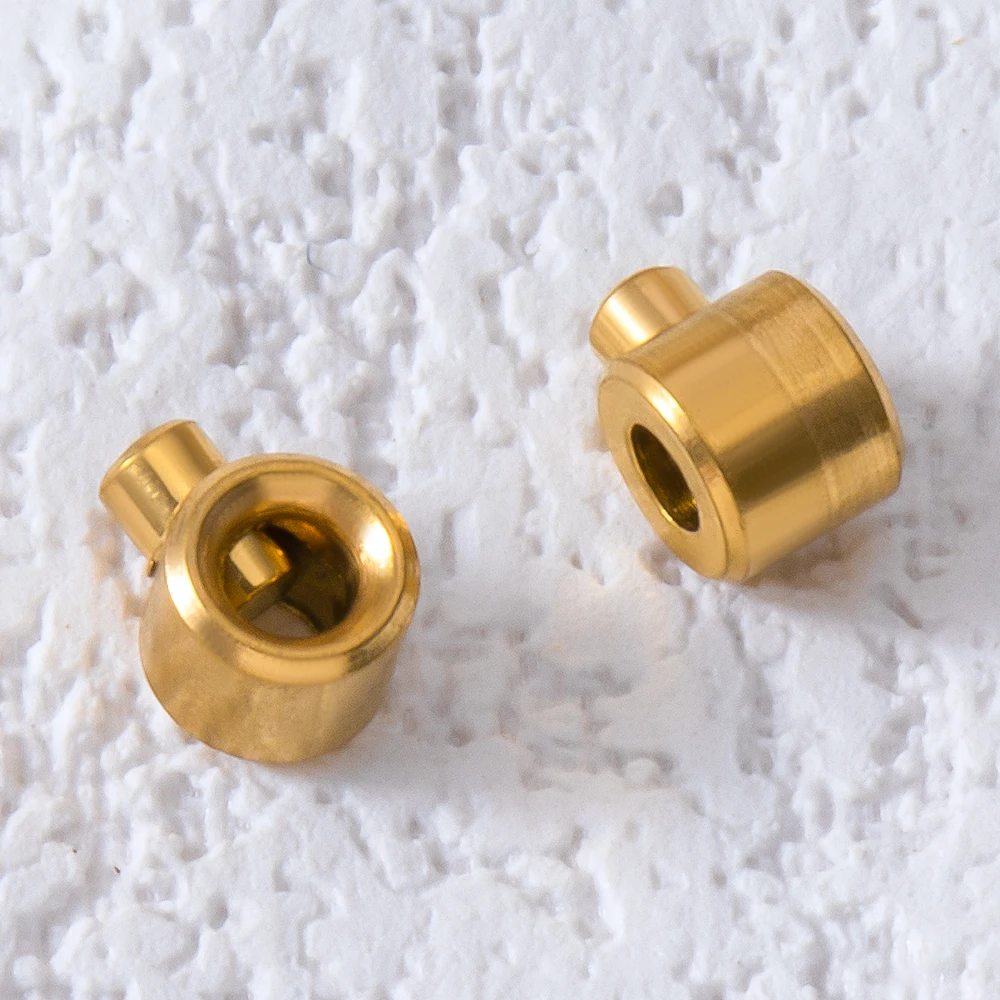10 Stück 20 Stück vergoldete Edelstahl-Positionierungsverschlüsse Stopper Perlen Crimp End Perlen Draht Rondelle Perlen DIY Schmuckherstellung