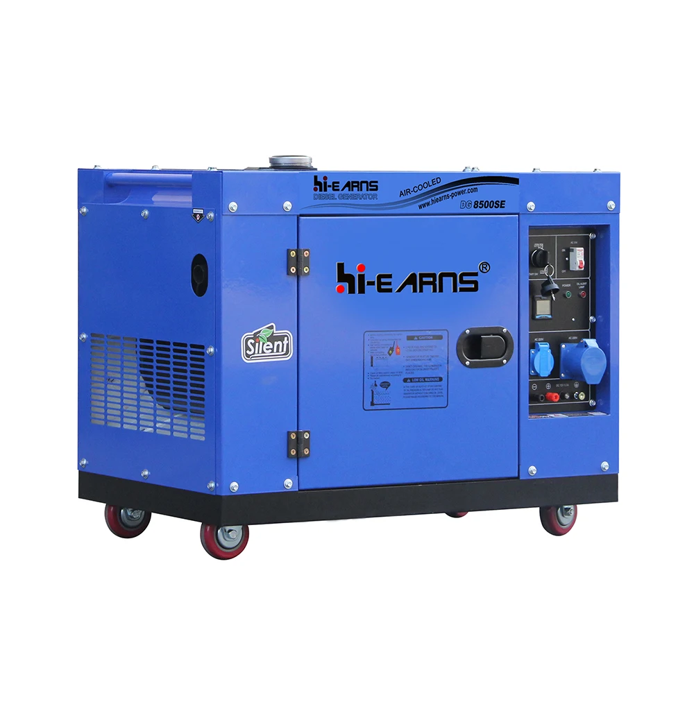 

6000w 8500 single phase 6.5KW hiearns silent die·sel generator